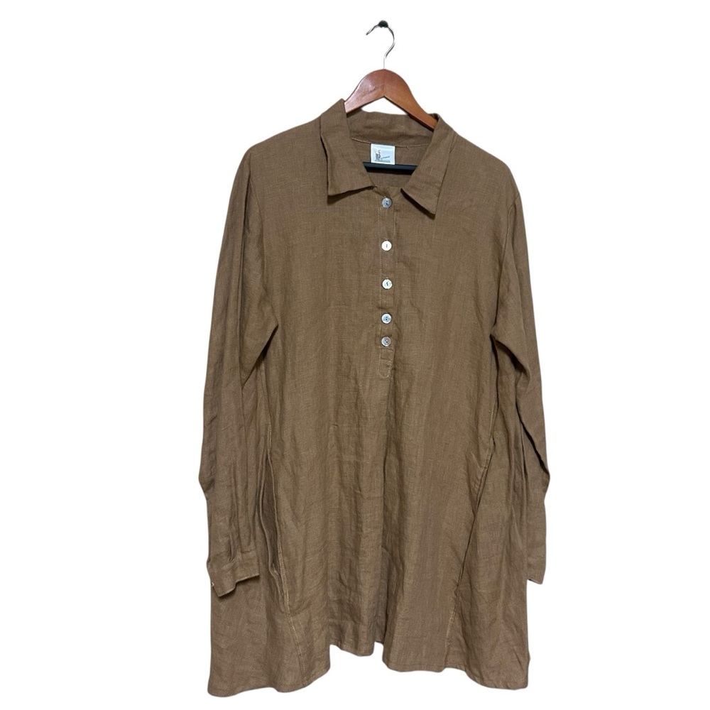 Spellbound linen Aline tunic medium large natural color with pockets